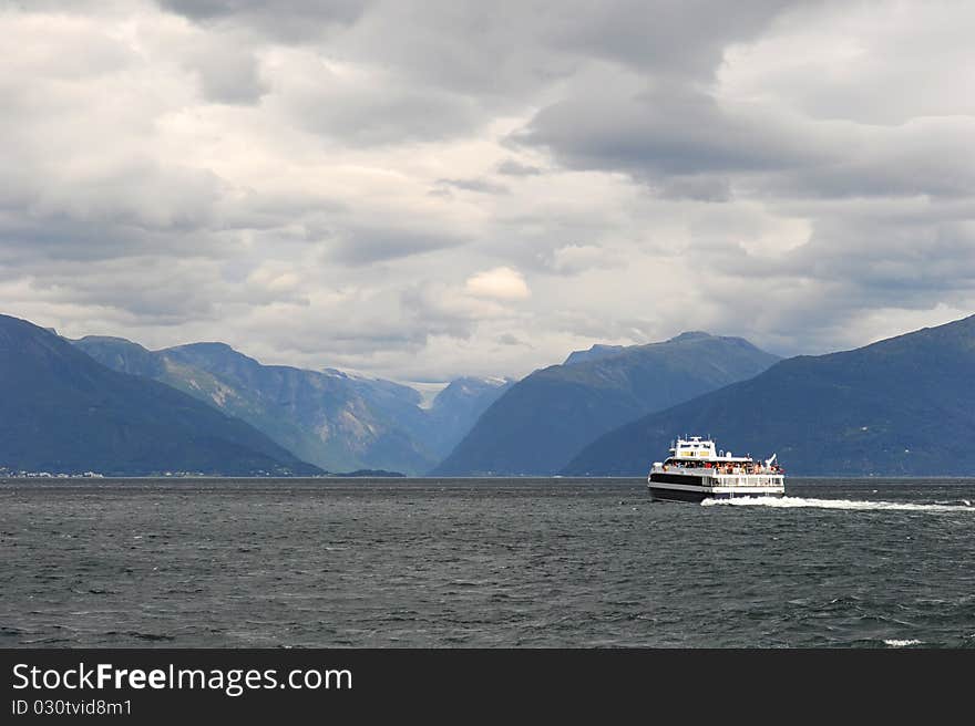 Cruise Liner In The Sea