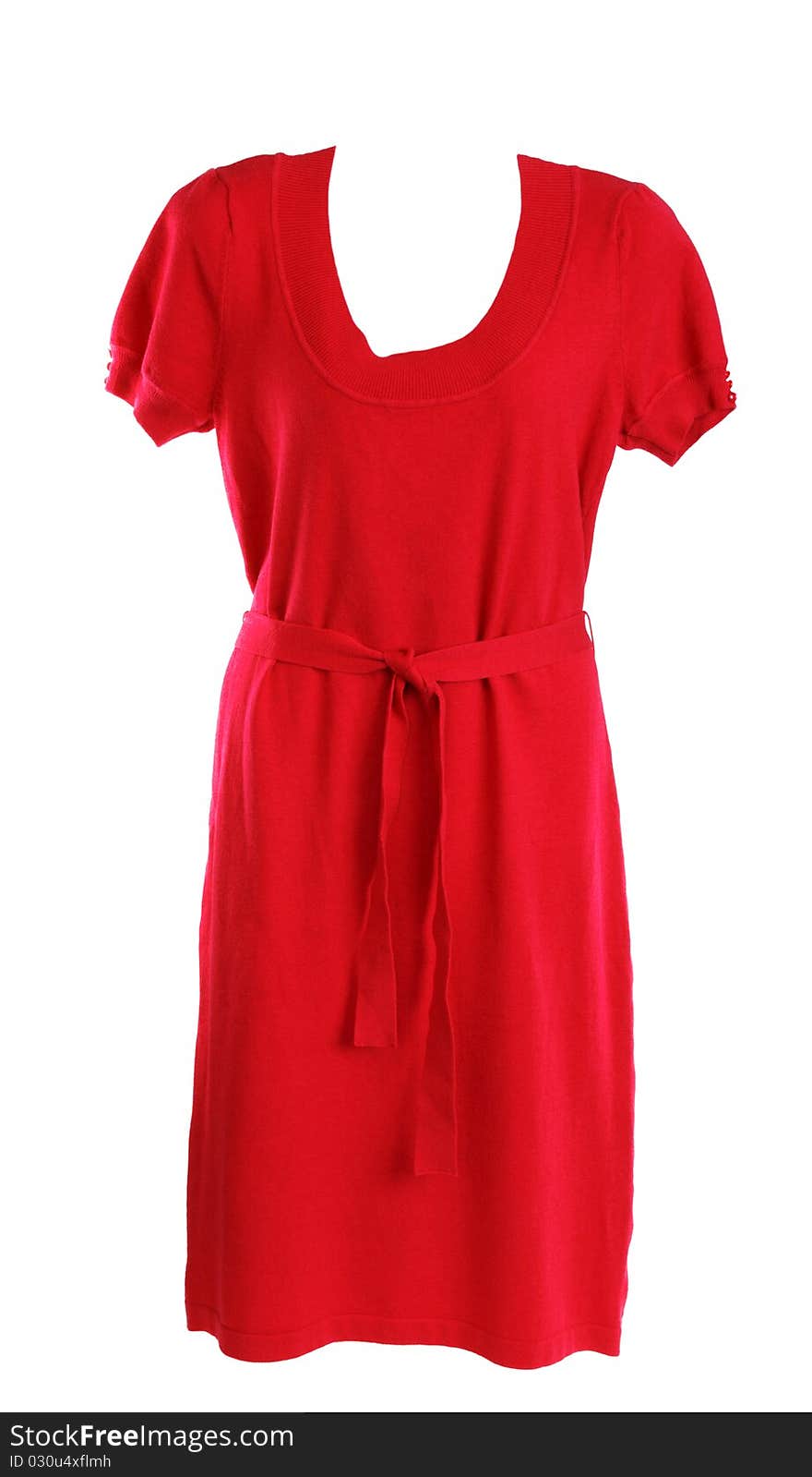 Red feminine knitted gown