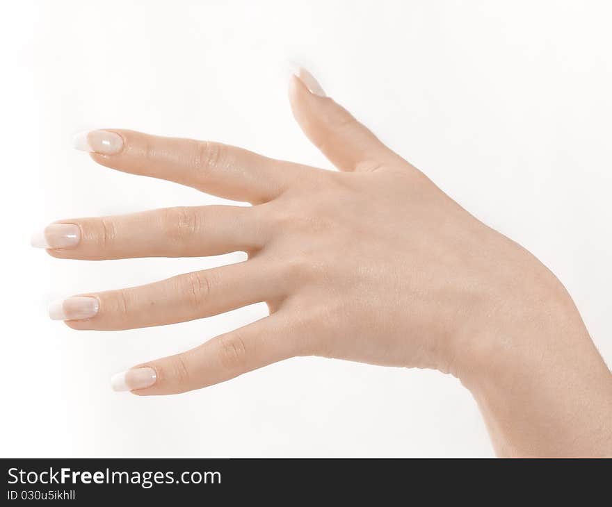 Gesturing of woman hand. Skin-care. Female arms. Gesturing of woman hand. Skin-care. Female arms