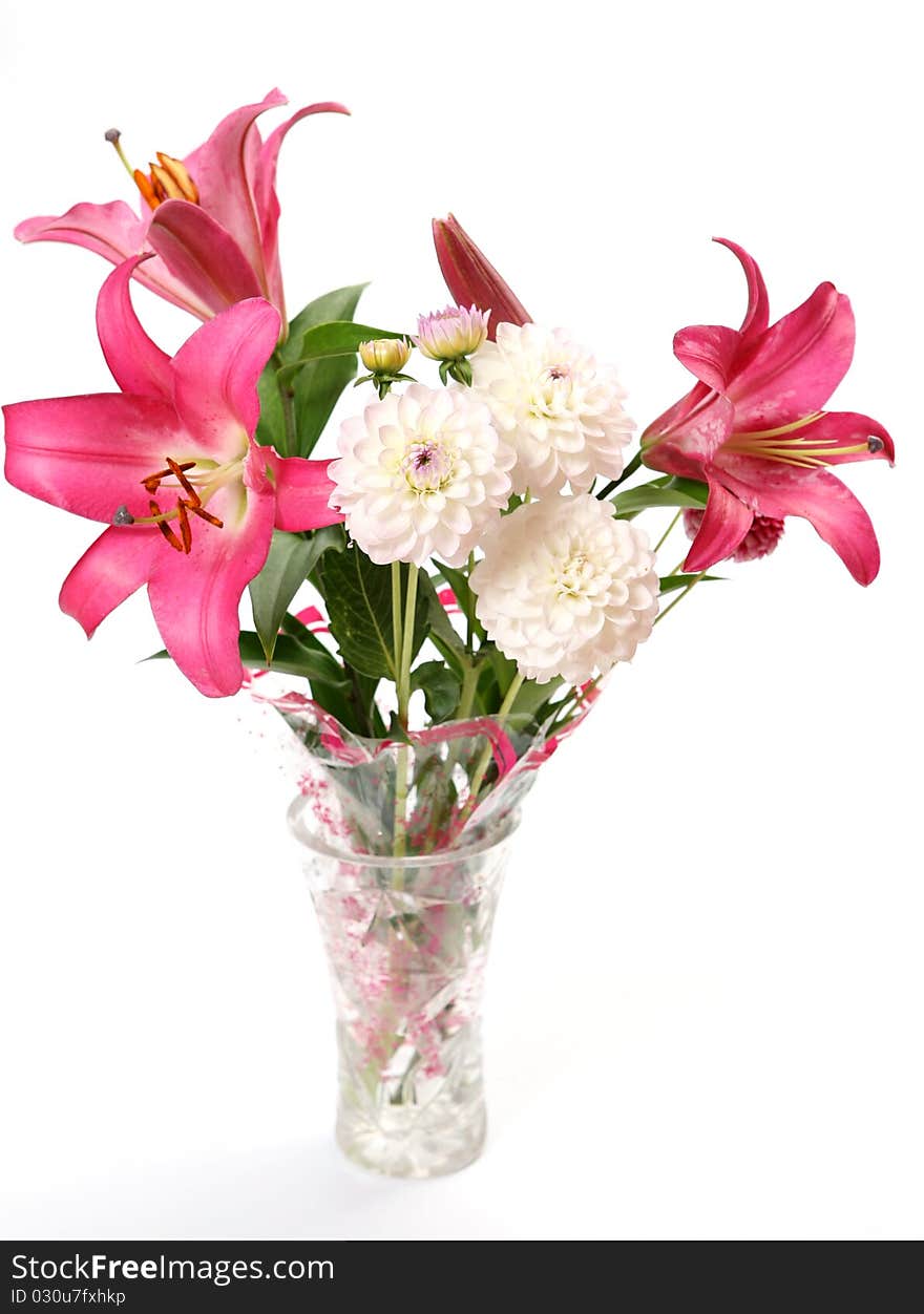 Fine flowers on a white background