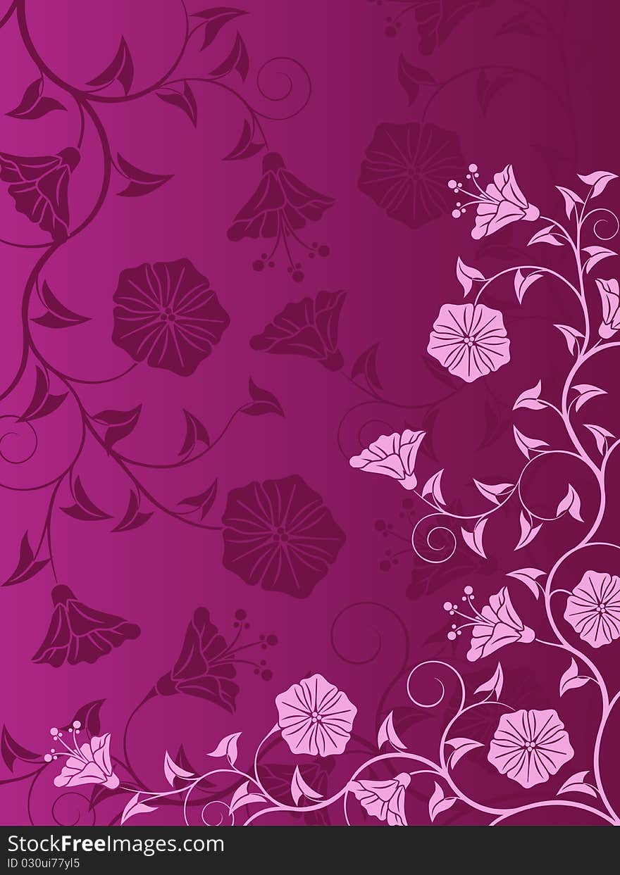 Abstract floral background. Vector illustration.