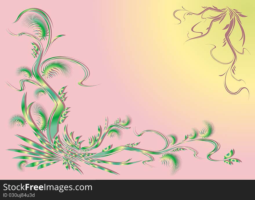 Multi-colored Vector Vegetative background