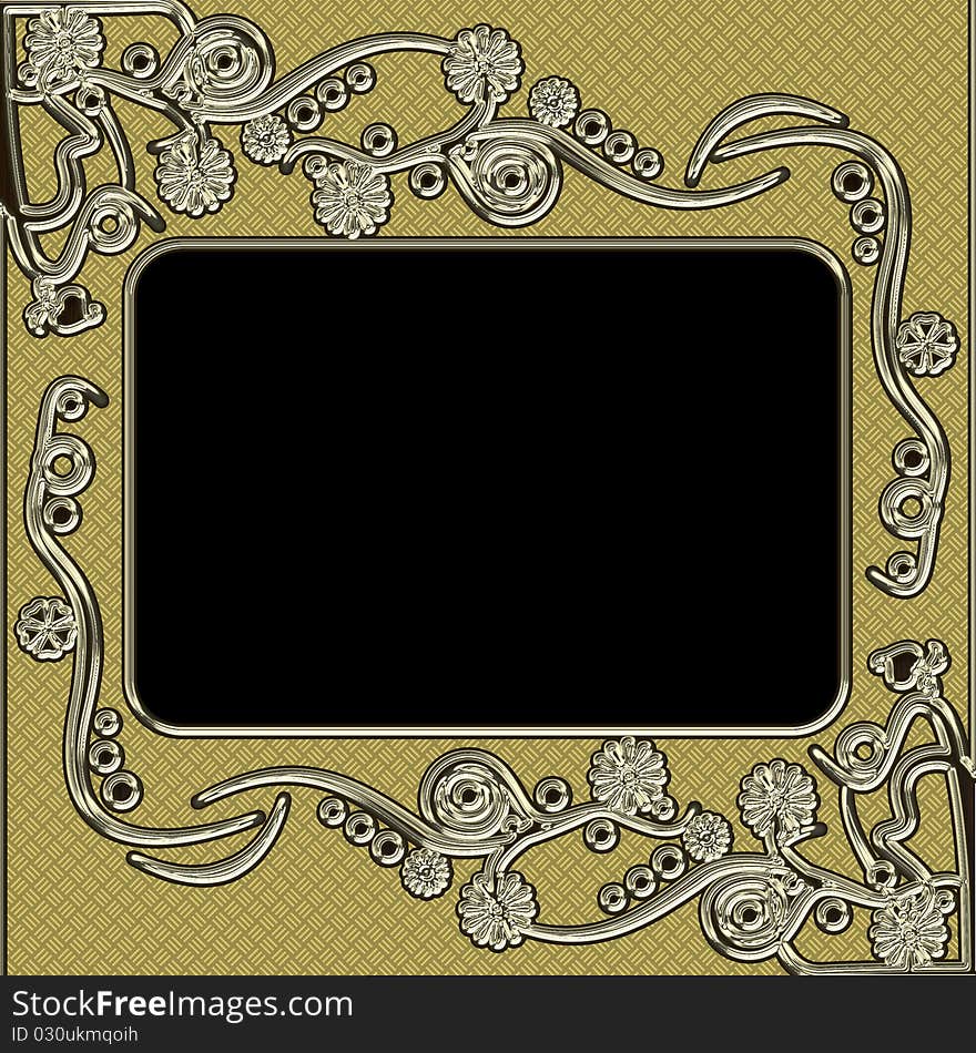 Vintage photo frame with classy patterns