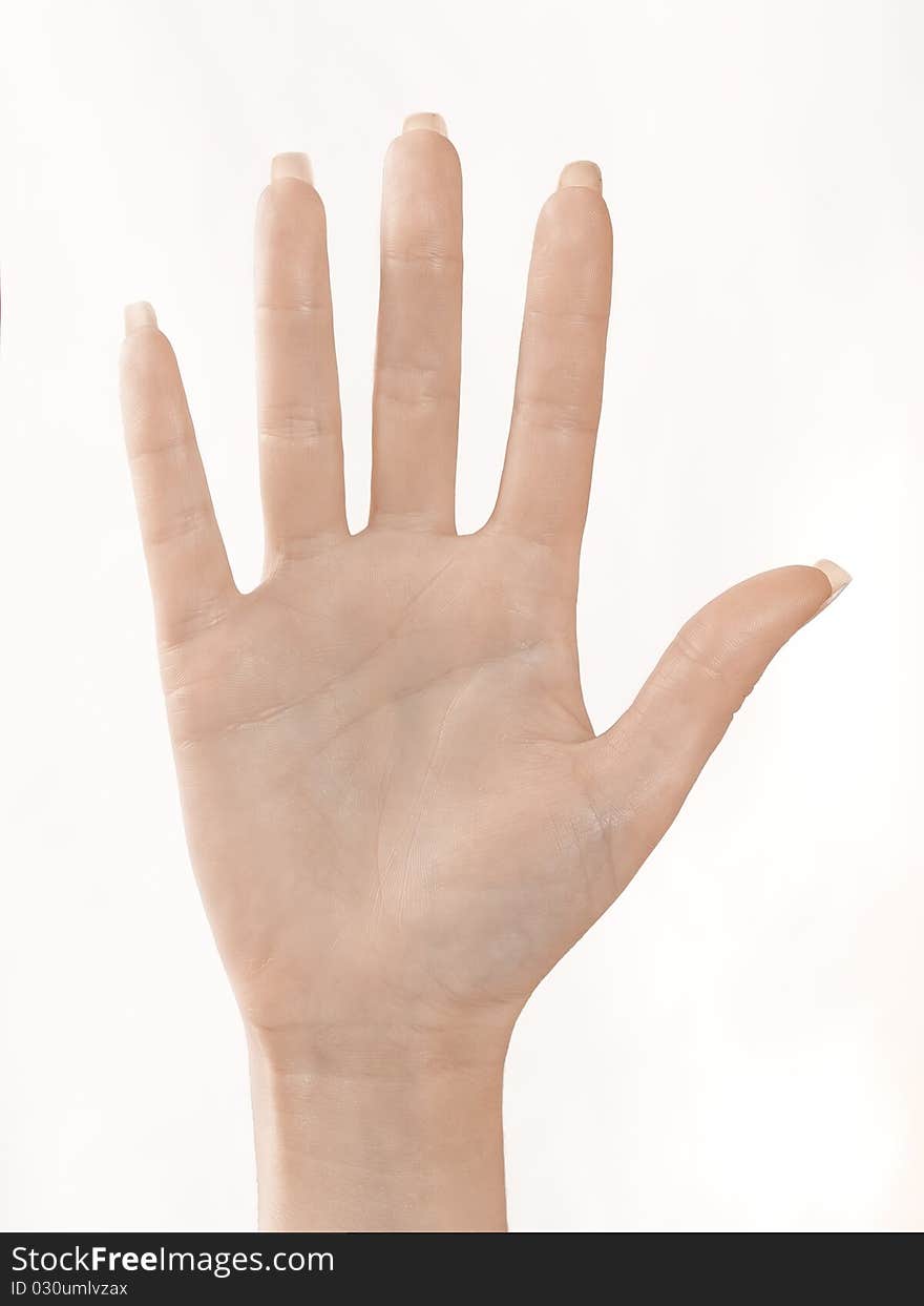 Gesturing of woman hand. Skin-care. Female arms. Gesturing of woman hand. Skin-care. Female arms