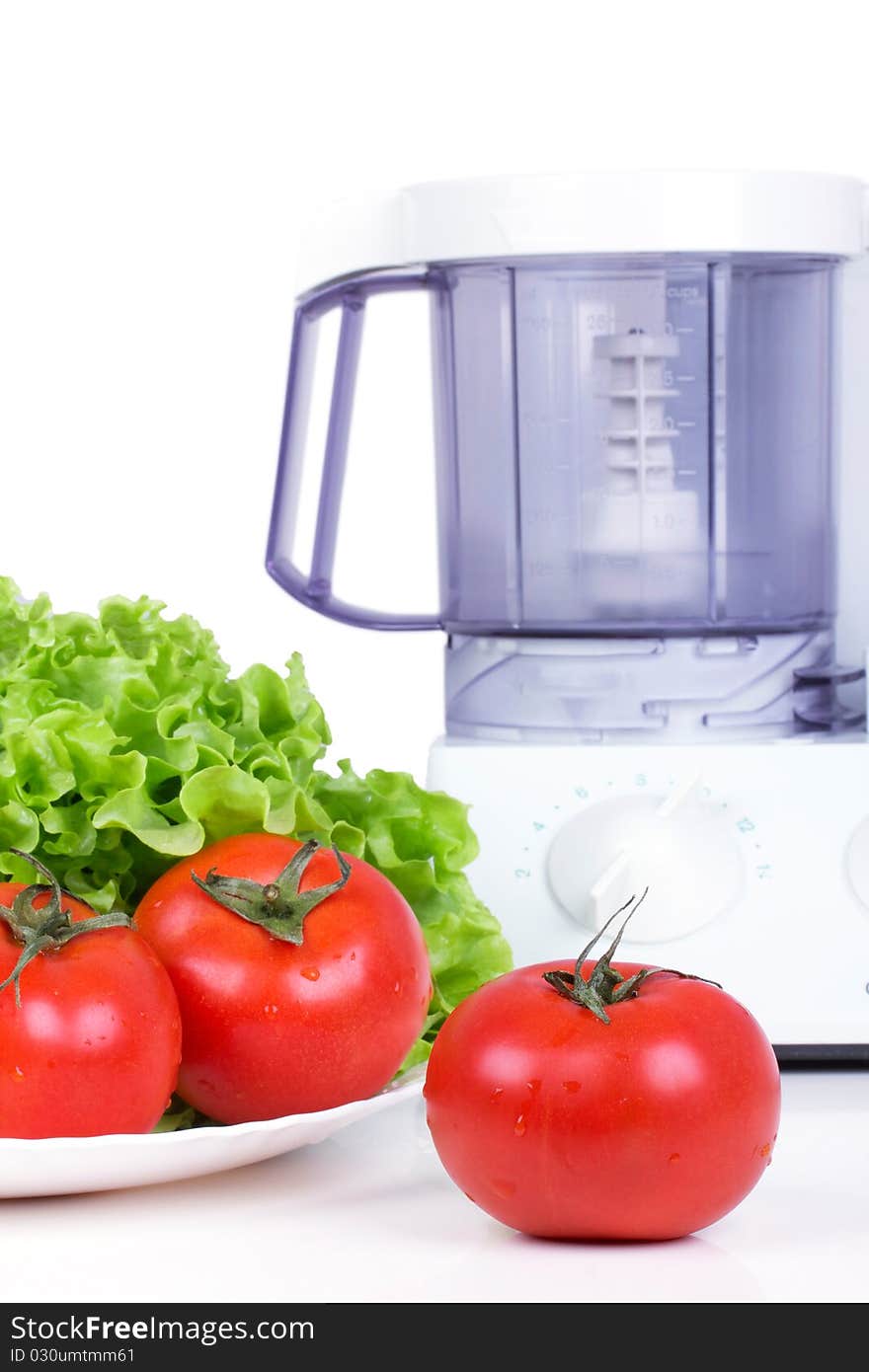 Tomatoes And Green Salad Leaf