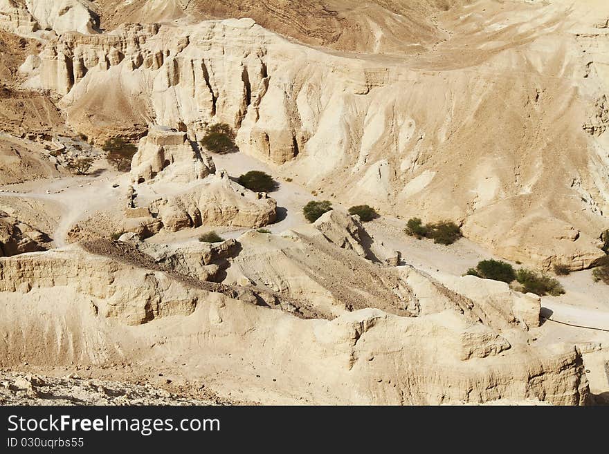 Stone desert near the dead sea, Israel