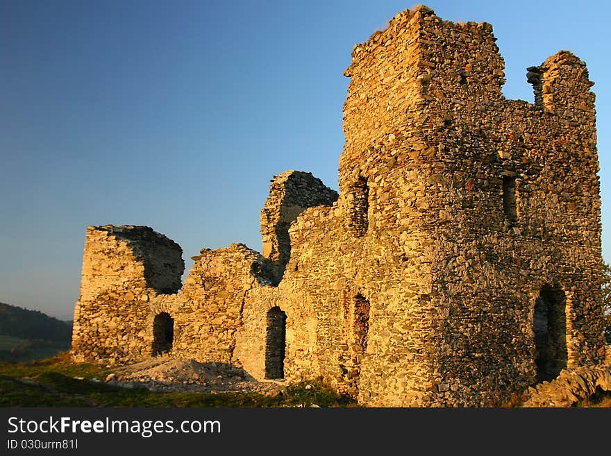Castle ruins in Czech republic. Castle ruins in Czech republic