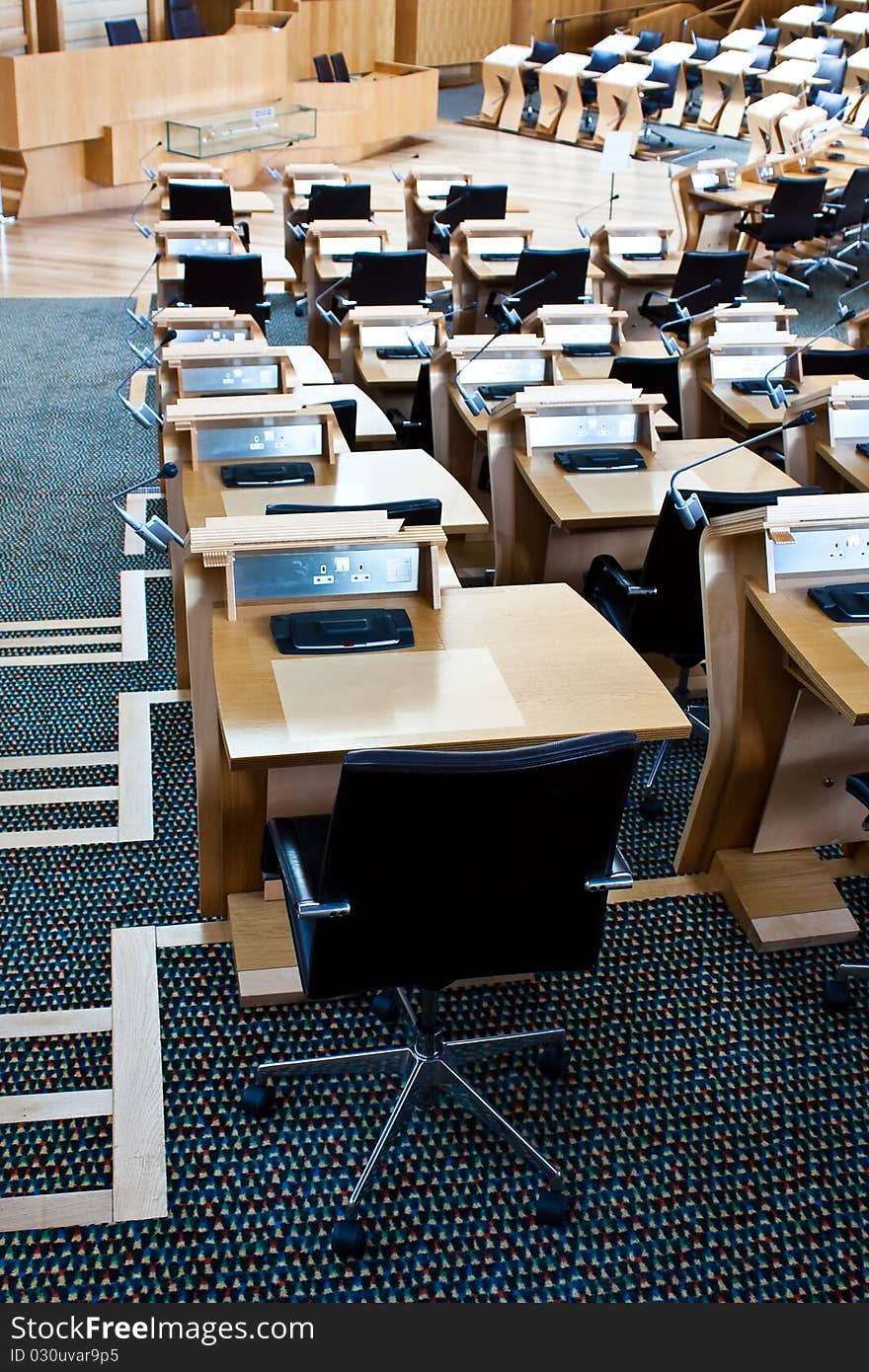 Interiors of Edinburgh Parliament, built in 2004