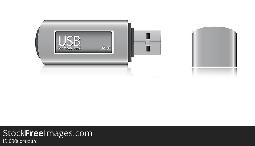 A clean and simple vector usb flash drive. A clean and simple vector usb flash drive