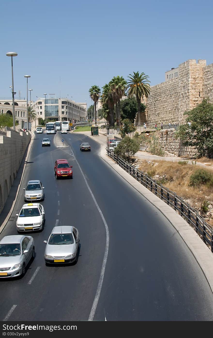 Newly built freeway in the city of Jerusalem, Israel. Newly built freeway in the city of Jerusalem, Israel.