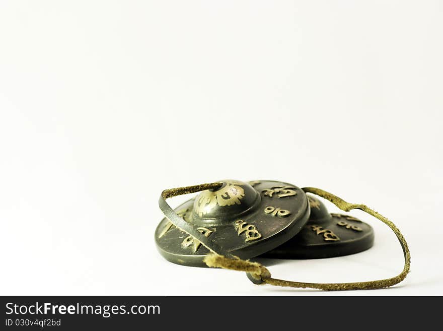 Tibetan tingshas used for its sound in chanting, ritual and meditation