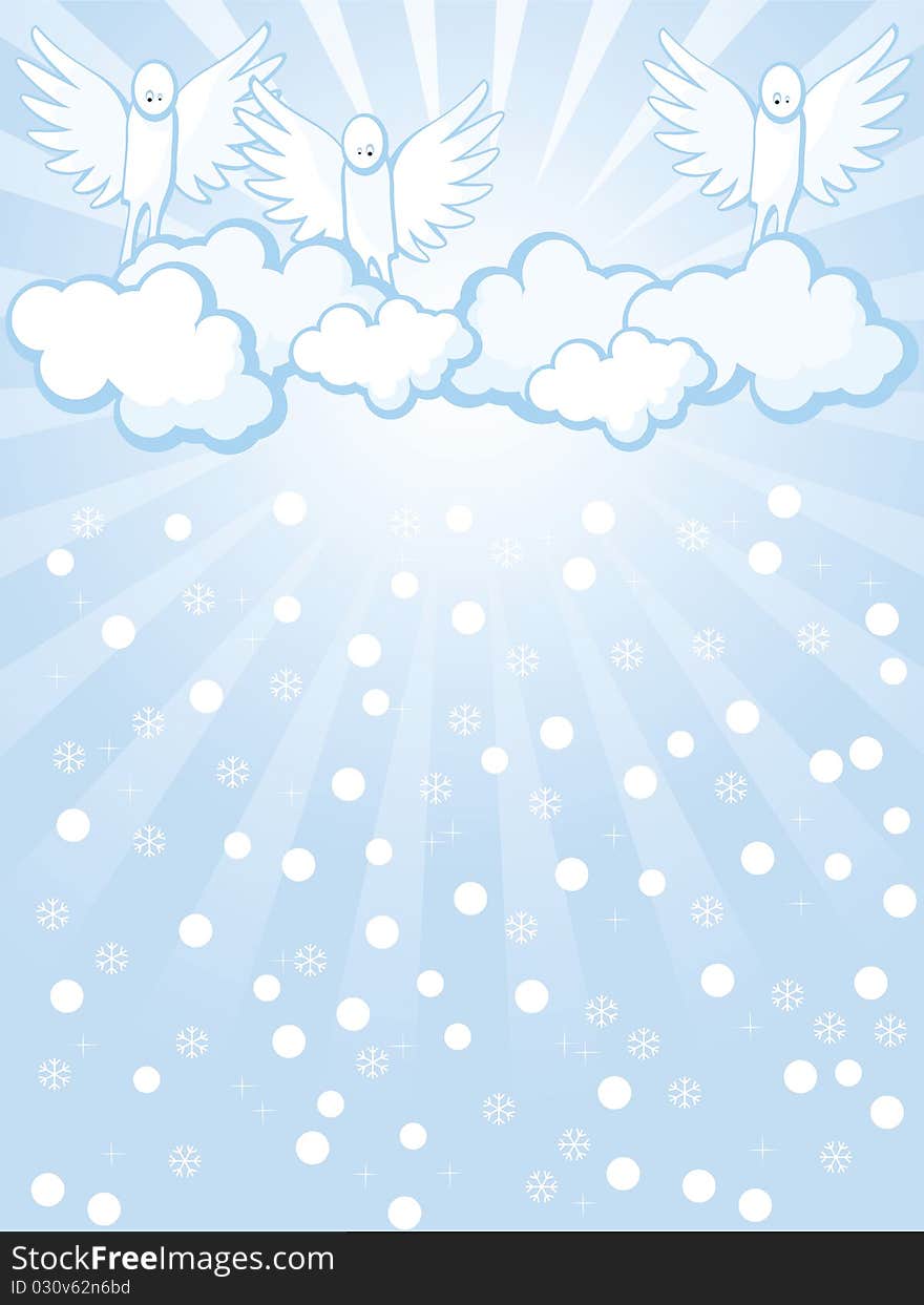 Angels and snowfall