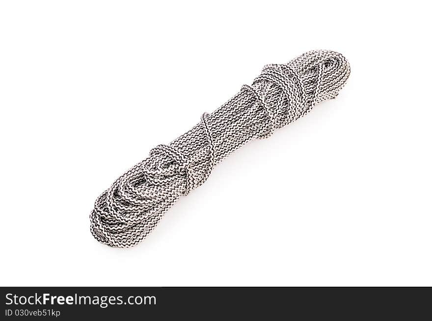 Rope hank. Isolated object on a white. Rope hank. Isolated object on a white