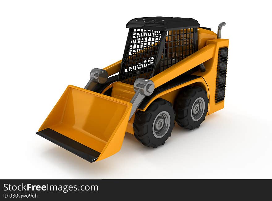 The building car, with the equipment the bulldozer. The building car, with the equipment the bulldozer