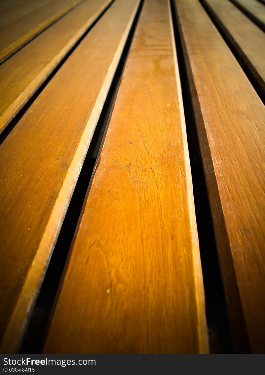 Perspective of wooden line floor texture vertical background