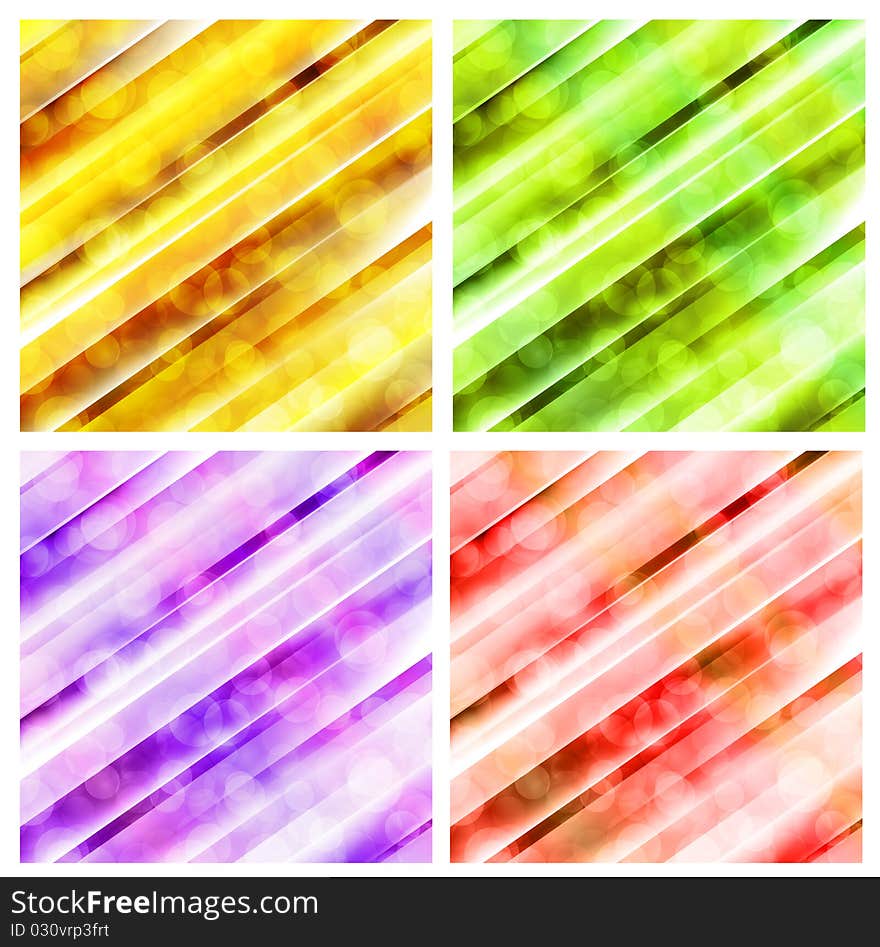 Illustration of multicolored holiday background set