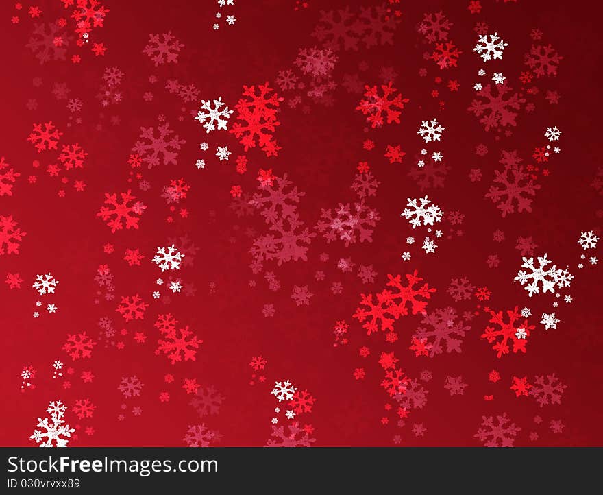 Winter Background With Snowflakes