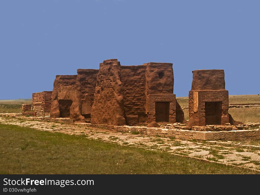 Ruins of old Fort Union from Fort Union National Historic Park in New Mexico