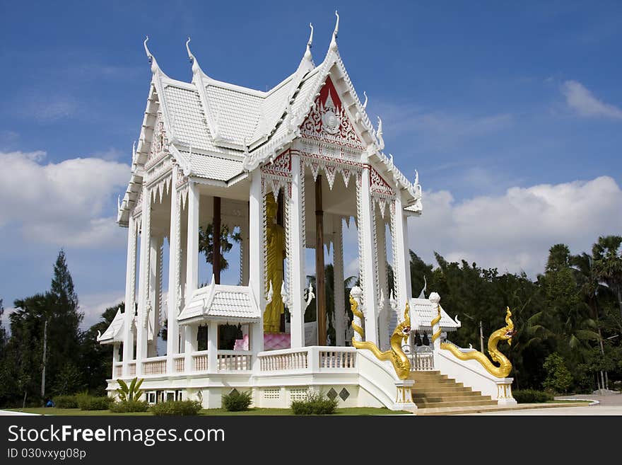 White temple nearby Hua Hin, Thailand