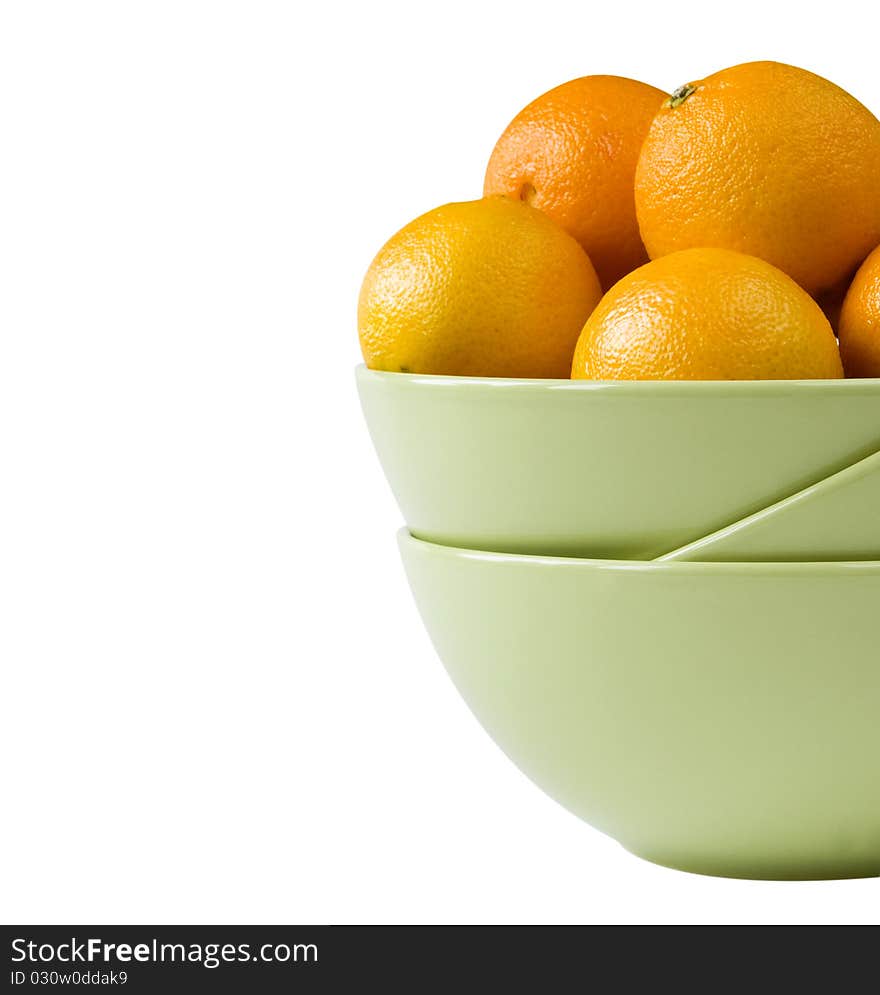 Part Of A Bowl With Tangerines