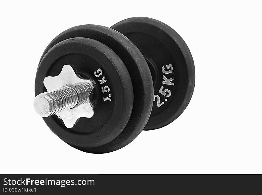 Dumbbell weights isolated on a white background. Dumbbell weights isolated on a white background.