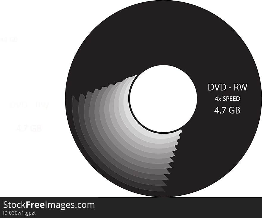 Cd dvd black disc on a white background. Cd dvd black disc on a white background