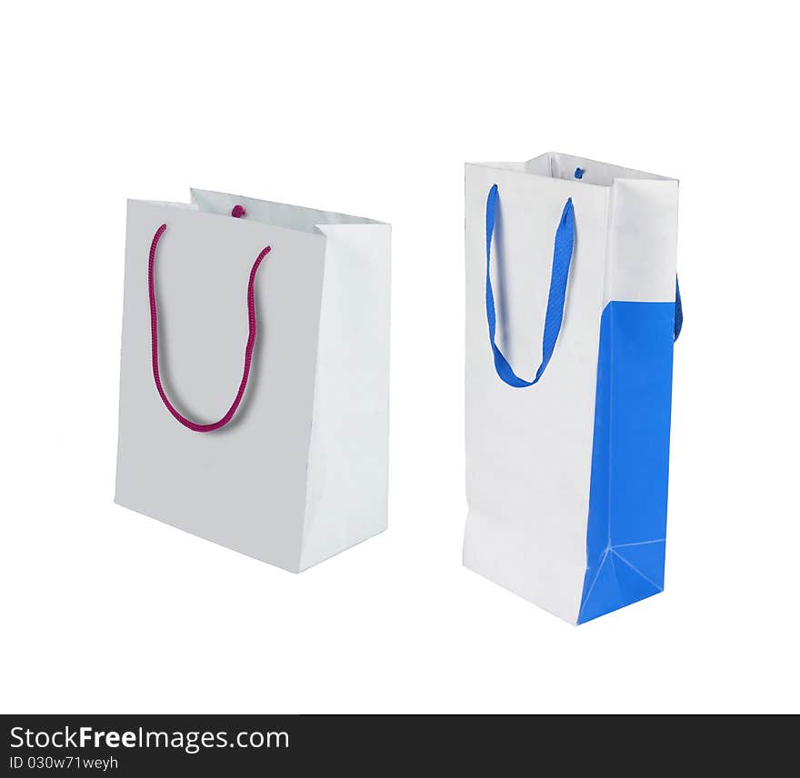 Still life shot of two paper bag