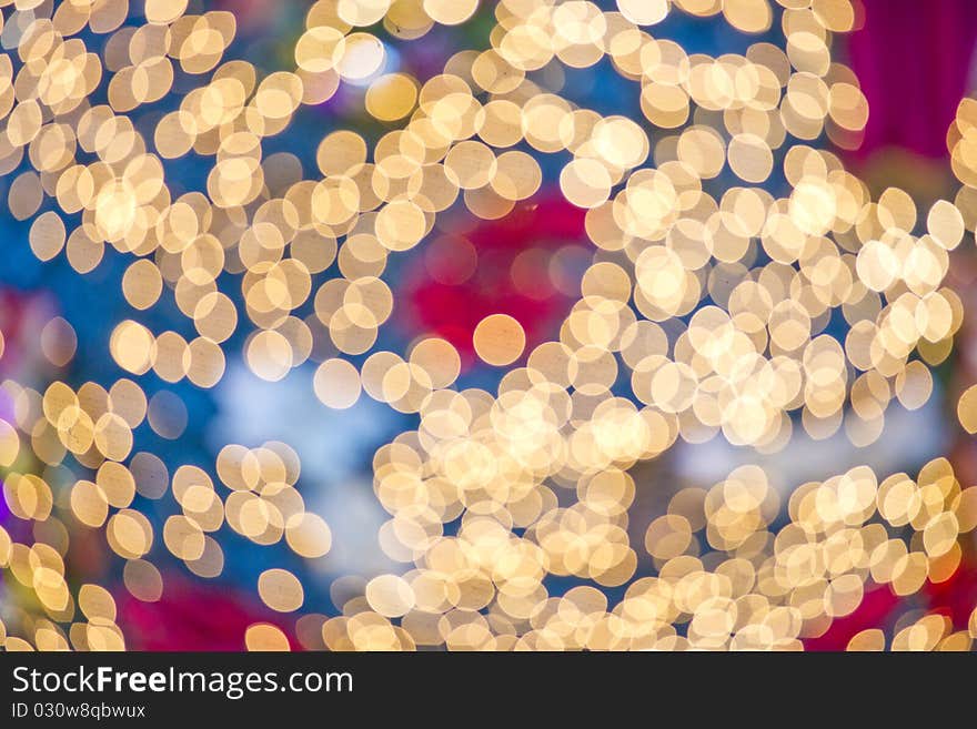 Light bokeh circles with blurs