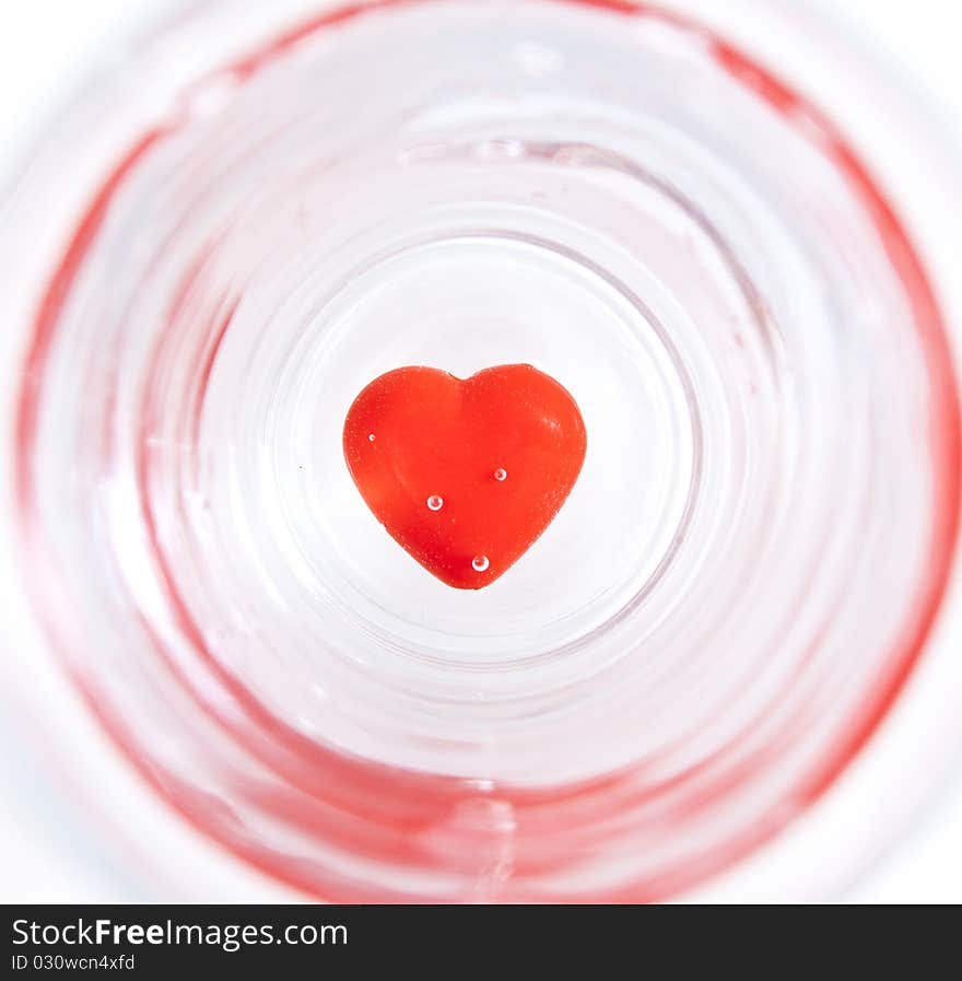 Heat in a cup on white background. Heat in a cup on white background