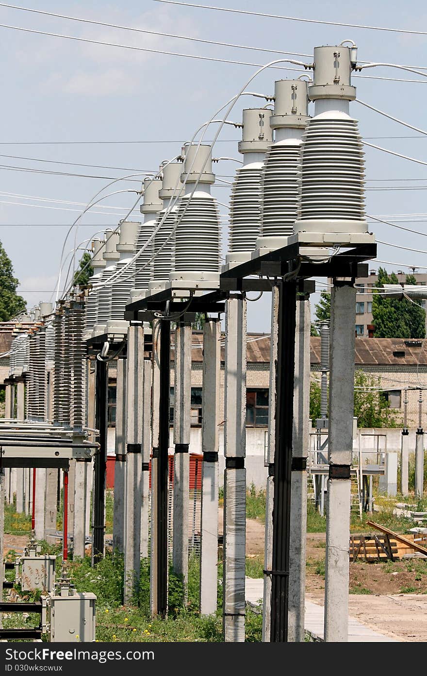 Part of high-voltage substation. Part of high-voltage substation