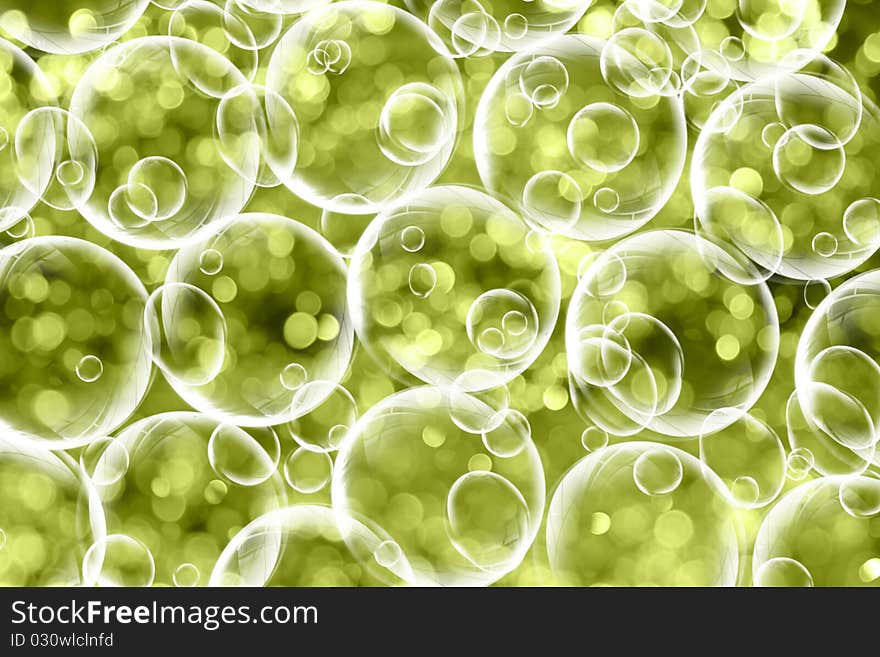 Abstract green background from bubbles. Abstract green background from bubbles