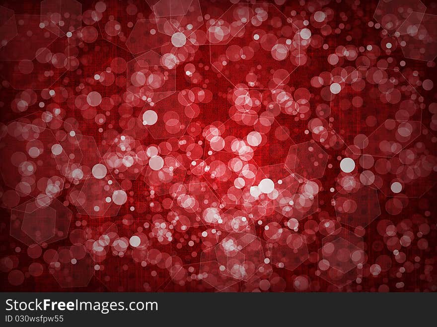 Red abstract christmas background with snowflakes