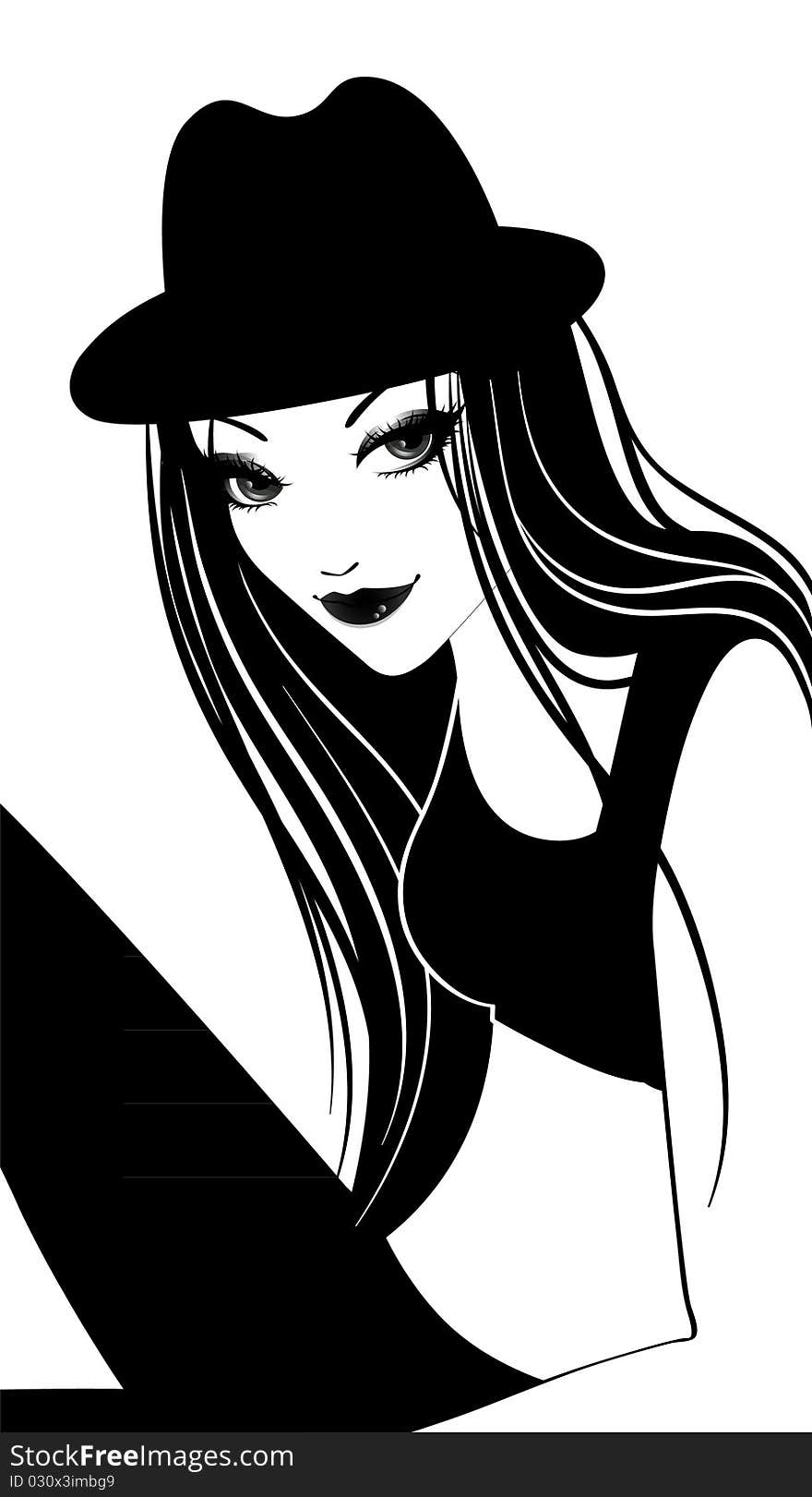 Vector illustration of Beauty girl