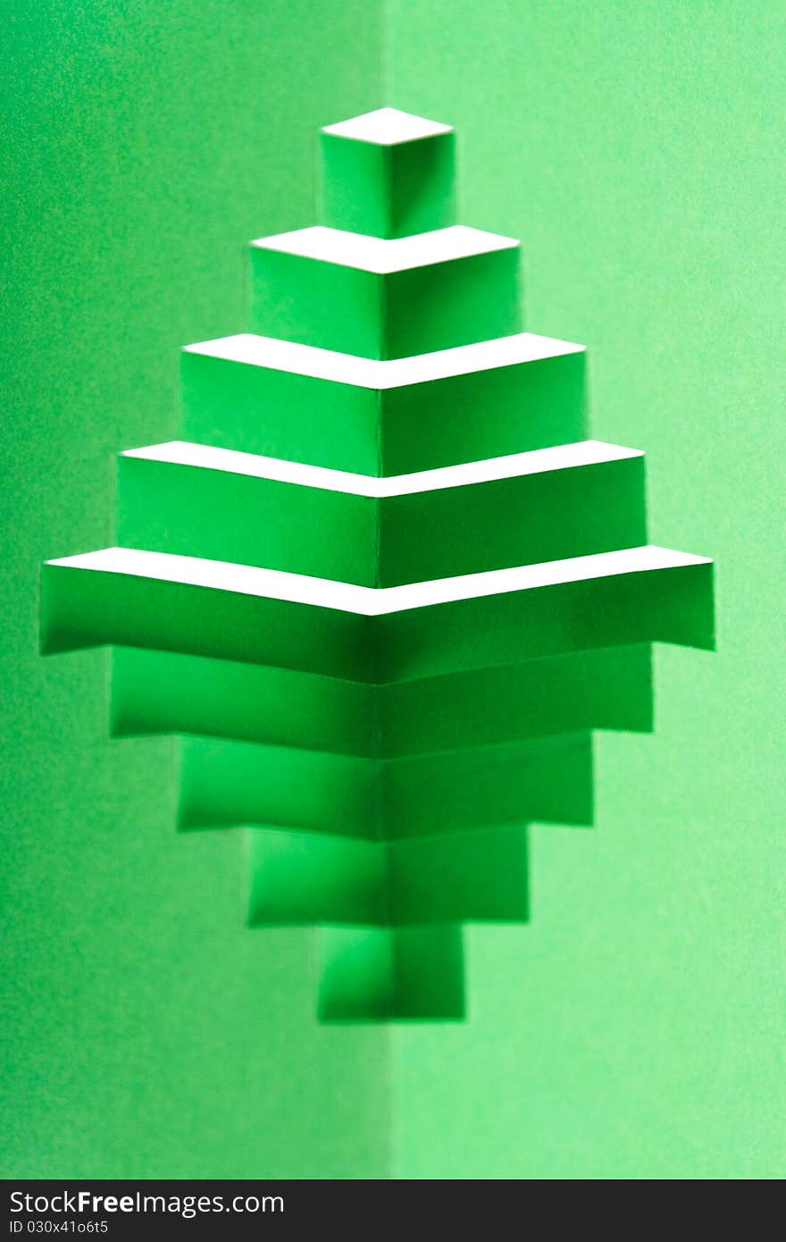 Abstract green paper composition