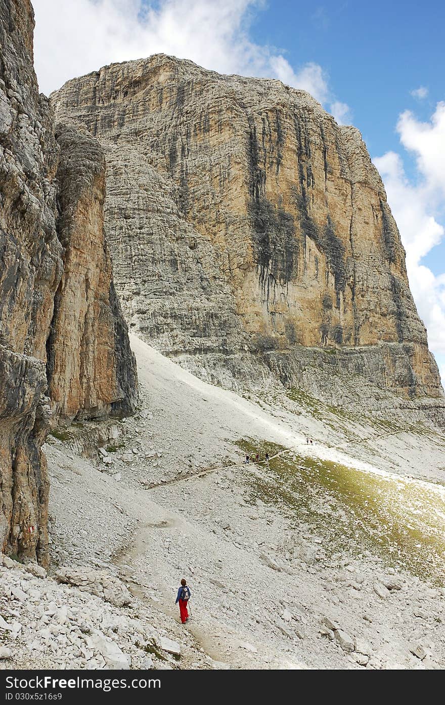 Trek In Italian Dolomites.