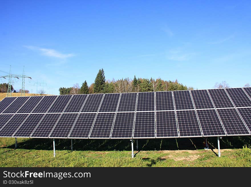 Solar Power Station in the Nature