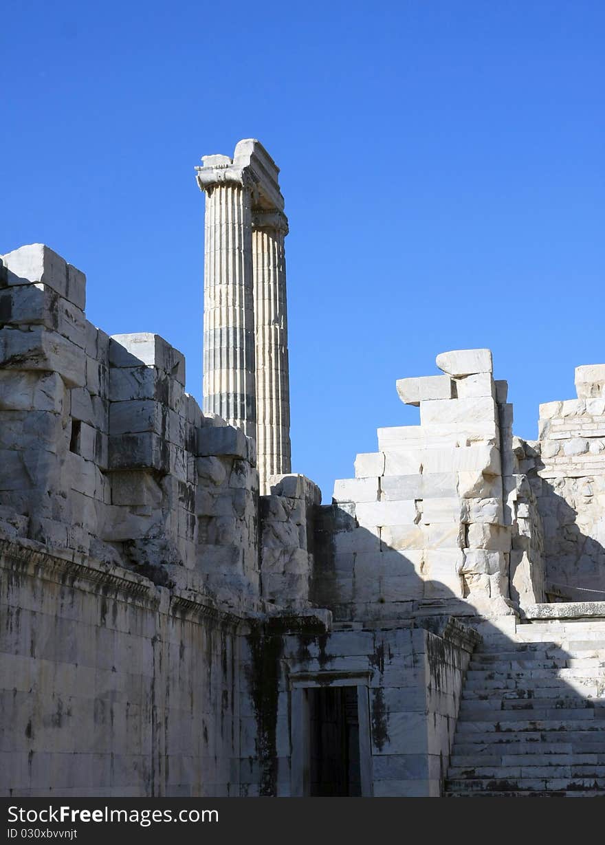 A view of  Temple of Apollo, Aydin, Turkey.