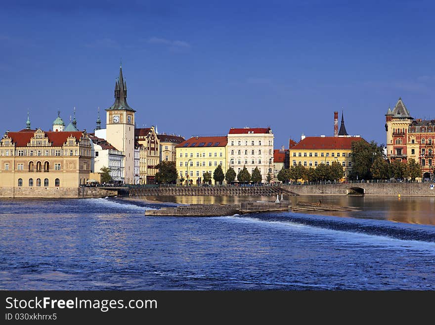 Prague city in summer