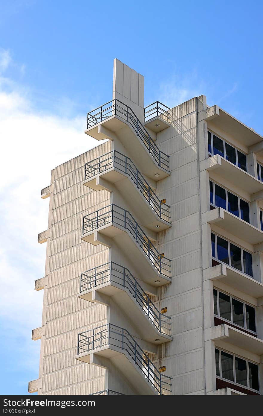 Fire Escape Stairs On Office Building