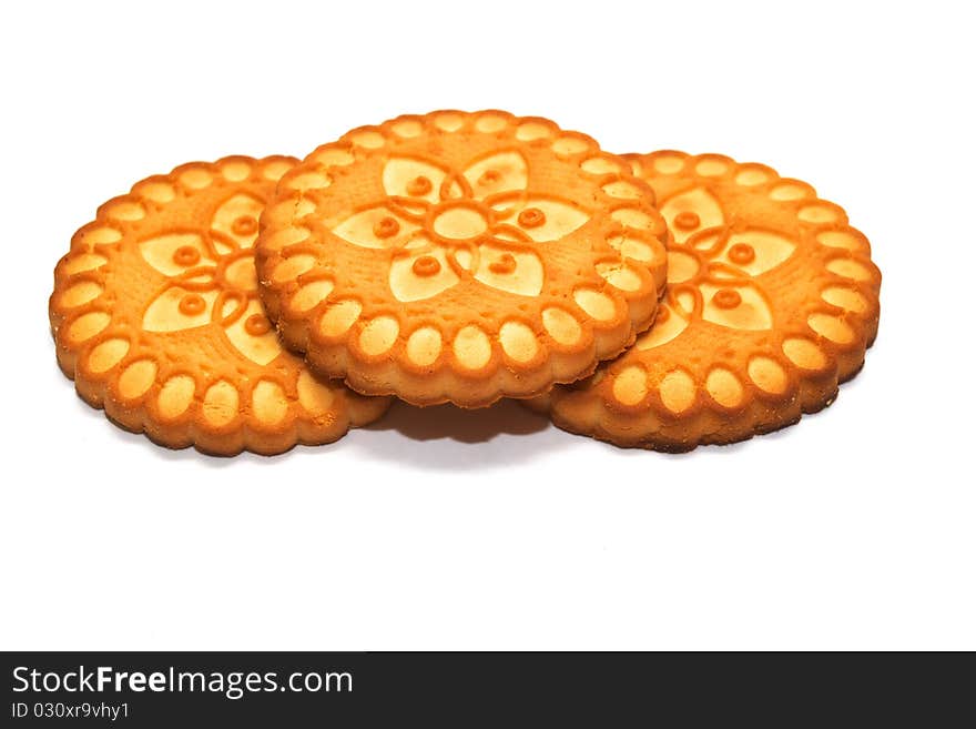 Photo of the cookies on white background. Photo of the cookies on white background