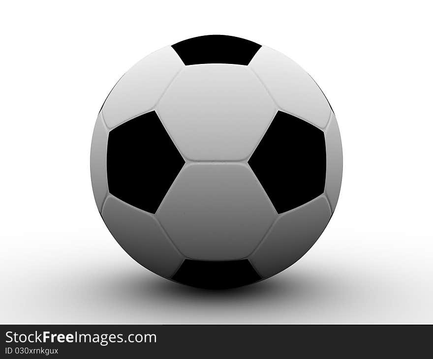 Football isolated on white background. 3D