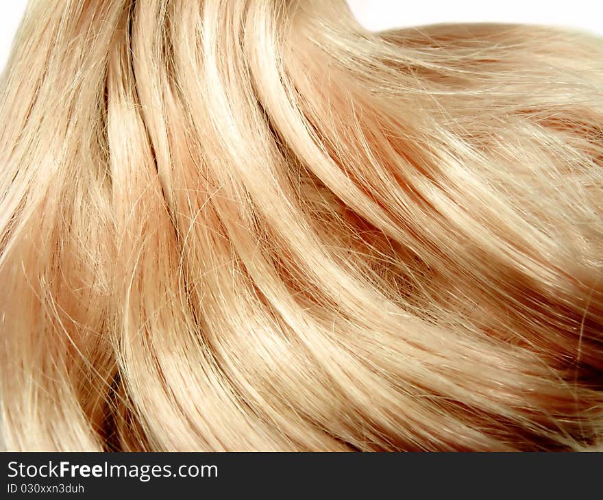 Gingery hair wave isolated on white background