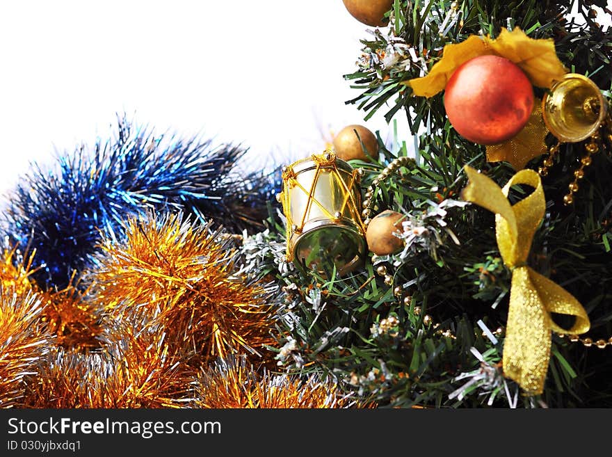 Christmas tree on white background