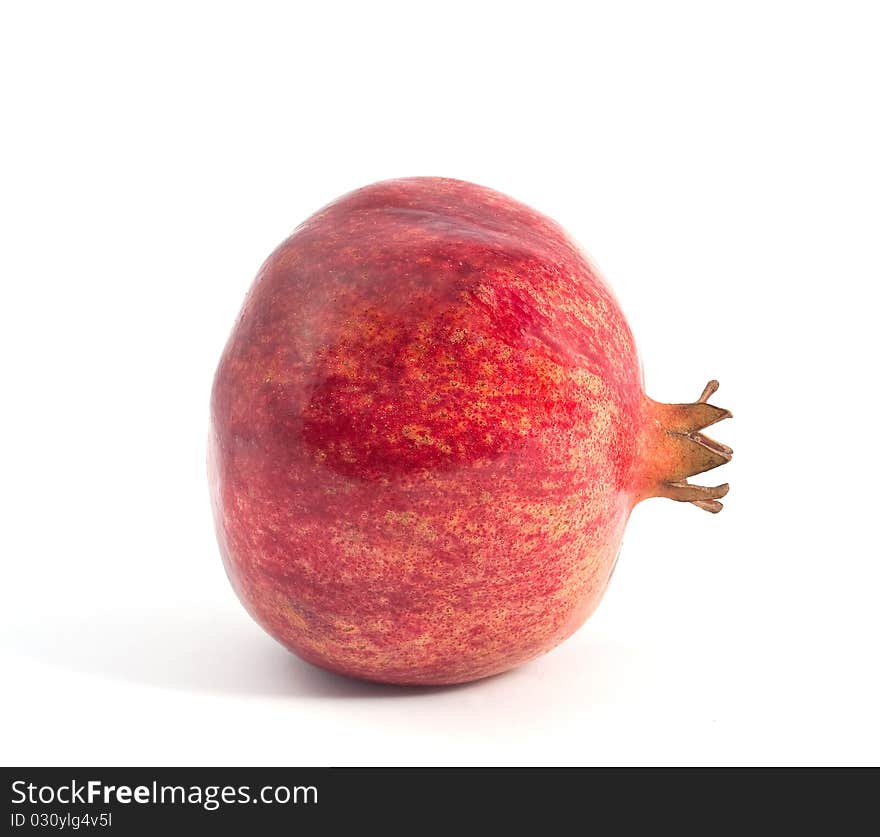 Pomegranate fruit on white background