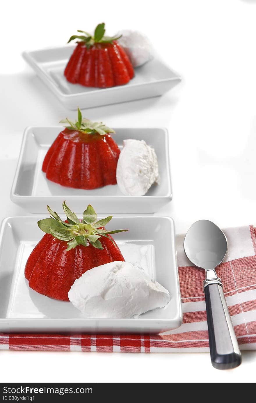 Strawberry jelly dessert