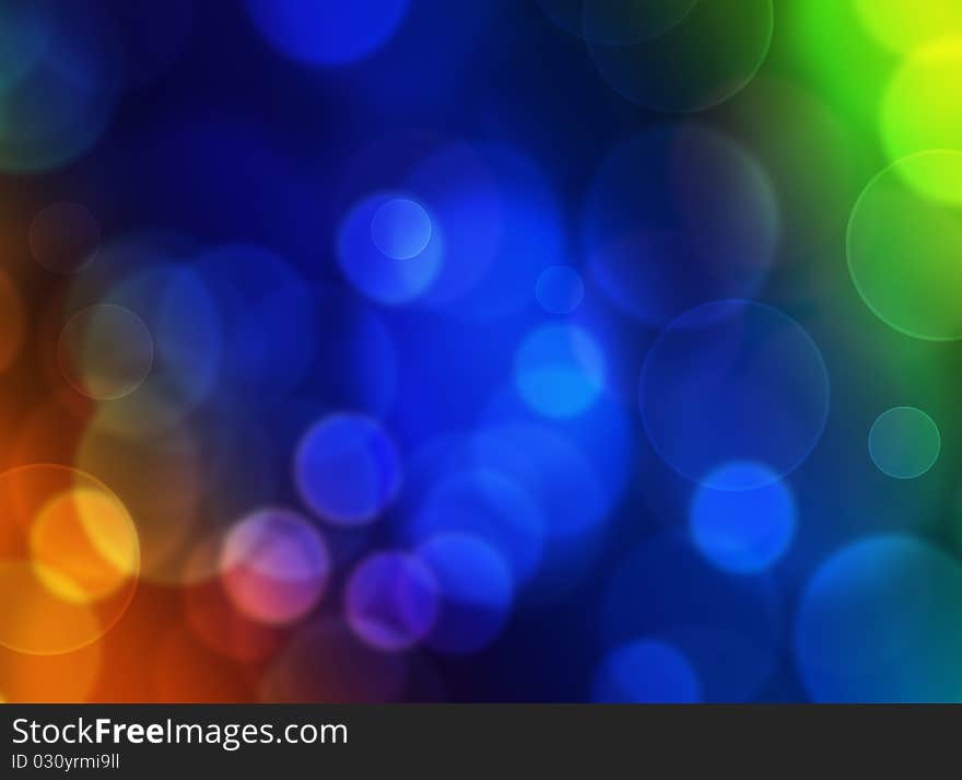 Abstract defocused circles on a colorful background. Abstract defocused circles on a colorful background