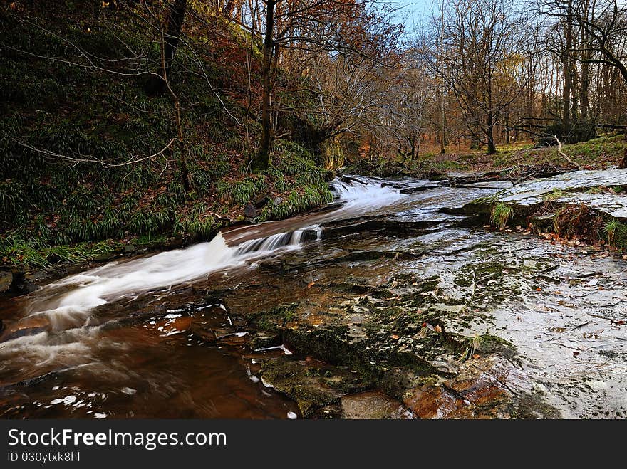 An Autumn Rock Filled Stream. An Autumn Rock Filled Stream