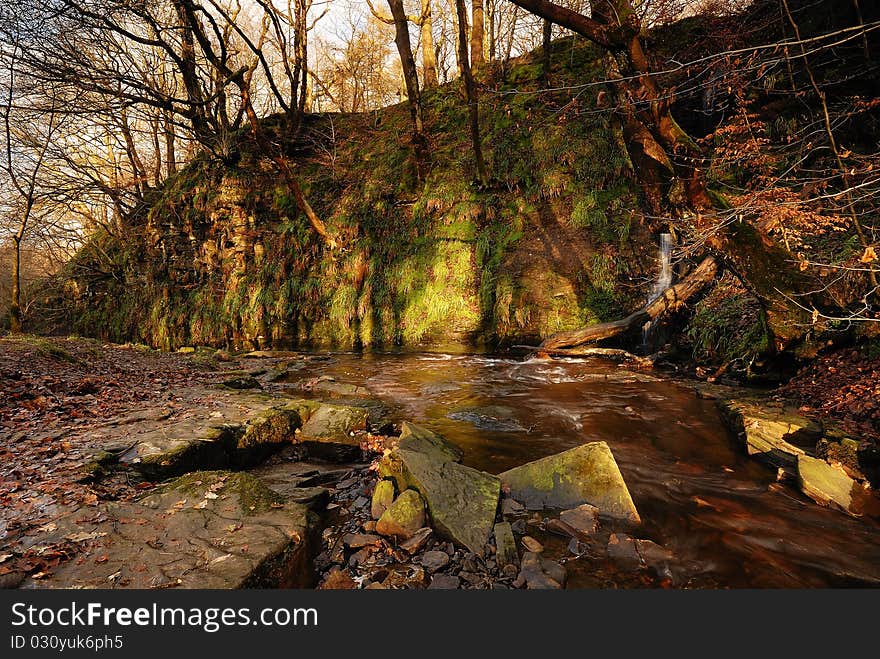 An Autumn Rock Filled Stream. An Autumn Rock Filled Stream