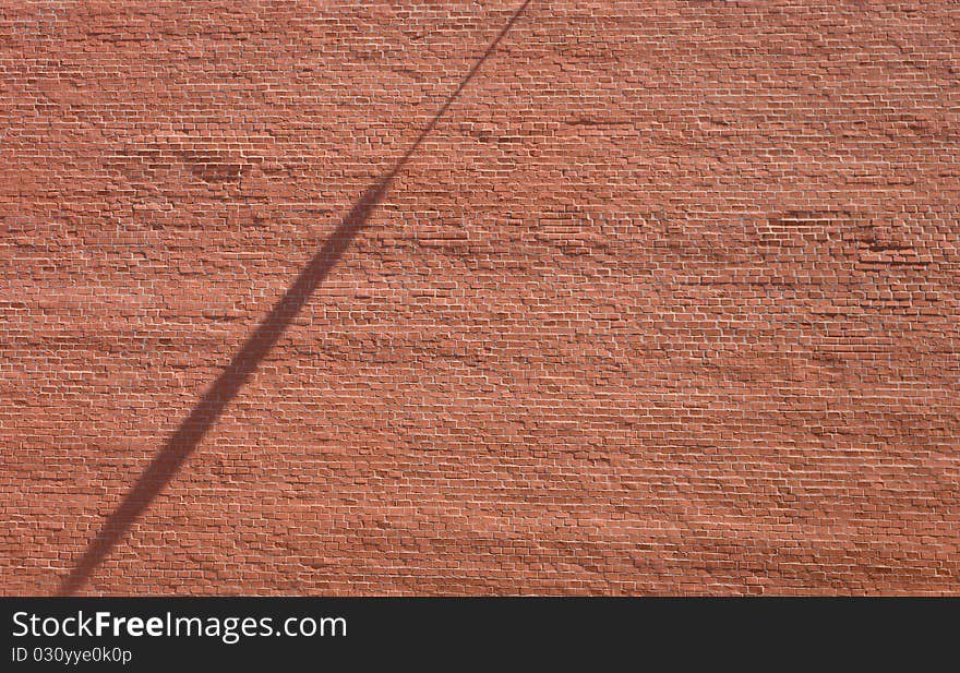 Red brick wall. Moscow Kremlin