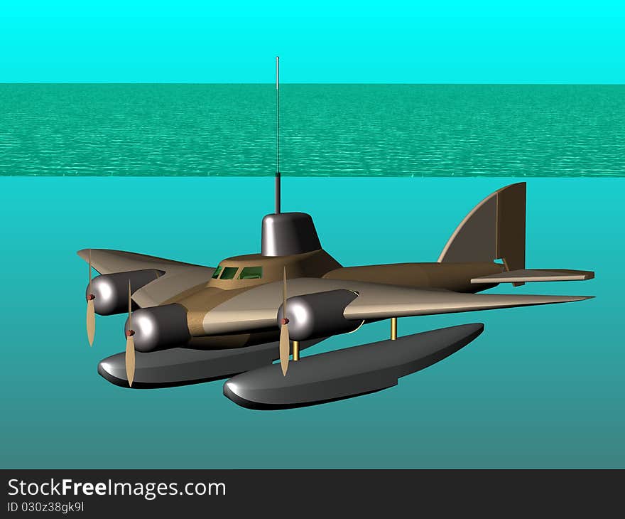 Reconstruction of plain-submarine exterior and interior developed by B.Ushakov. Reconstruction of plain-submarine exterior and interior developed by B.Ushakov.